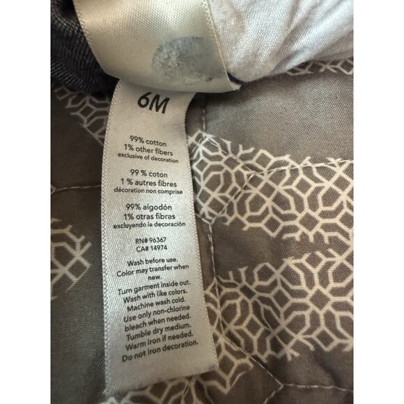 6M OshKosh B' Gosh Light Denim Bib Overalls Blue Jean Jogger Style Drawstring - Picture 9 of 11